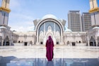 Rear view of Muslim female prayer standing in Federal Territory Mosque or Masjid Wilayah Persekutuan in Kuala Lumpur
1472891567