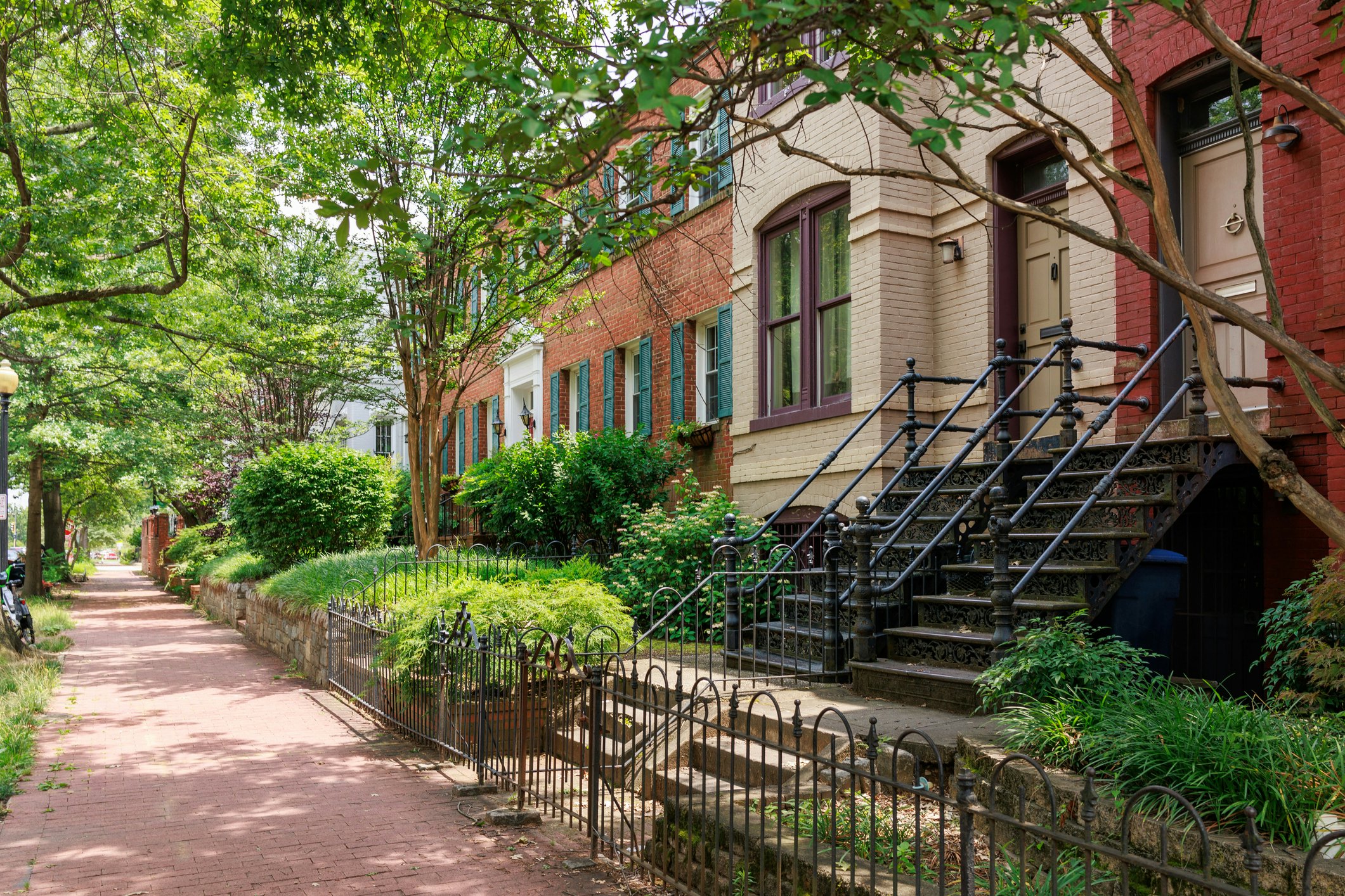 Rowhouses in Capitol Hill neighborhood of Washington, DC