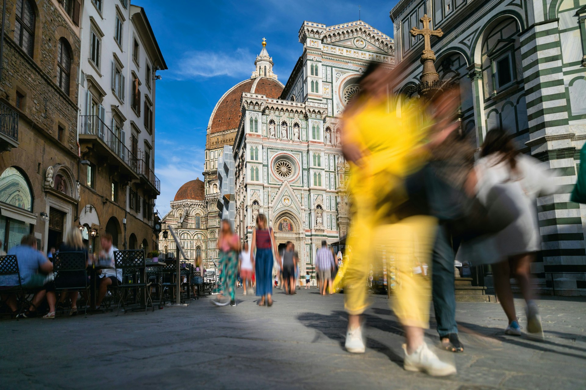 Firenze, Italy - beautiful architecture and city of Florence during a sunny day in summer.