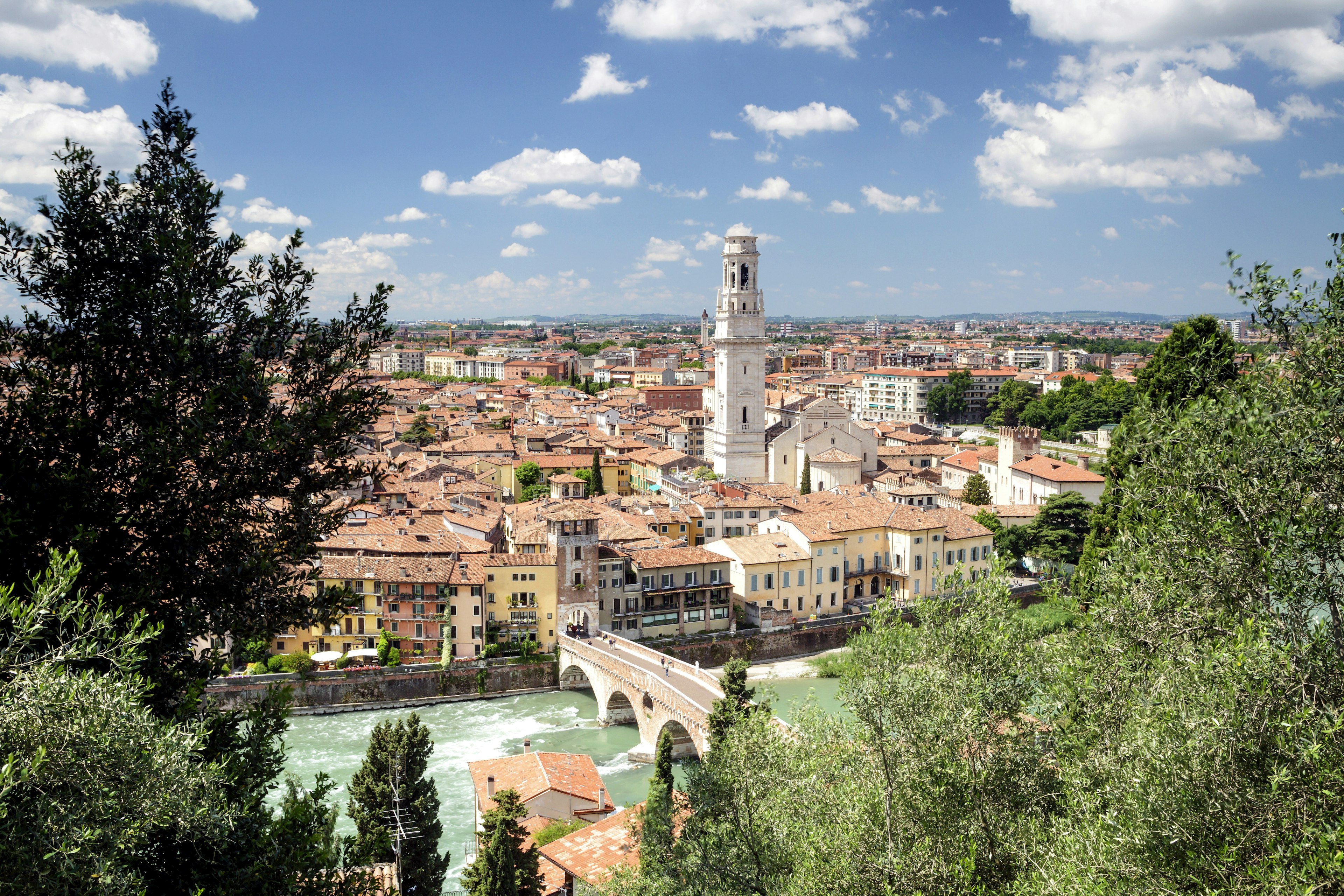 A view across Florence and the river Adige.