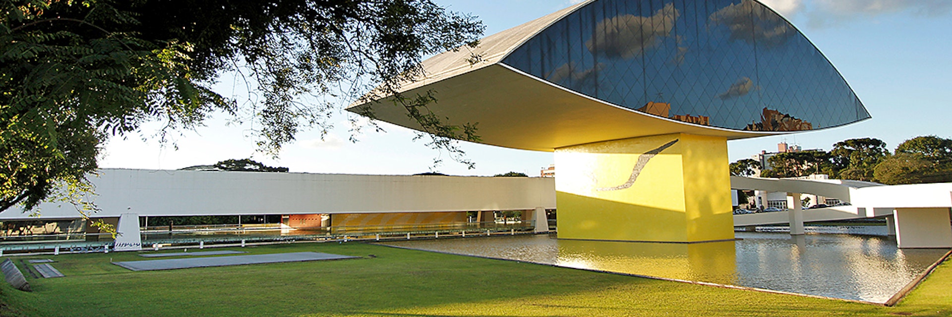 Oscar Niemeyer Museum in Curitiba, Parana State, Brazil. Cassiano Correia/Shutterstock