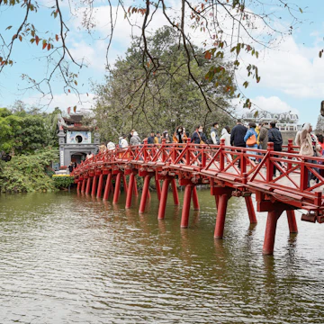 Hanoi, Vietnam, January 2023. view of Ngoc Son Temple, Confucian temple on the Hoan Kiem lake crossed by a bridge, with tower and pavilions dedicated to the national hero.
1461603412
holy, heritage, hoàn kiếm lake, ornament, construction, religious, destination, confucian, ngoc son, bridge, ngoc, building, entrance, landmark, historic, vietnamese, colorful, asian, oriental, traditional, culture, temple