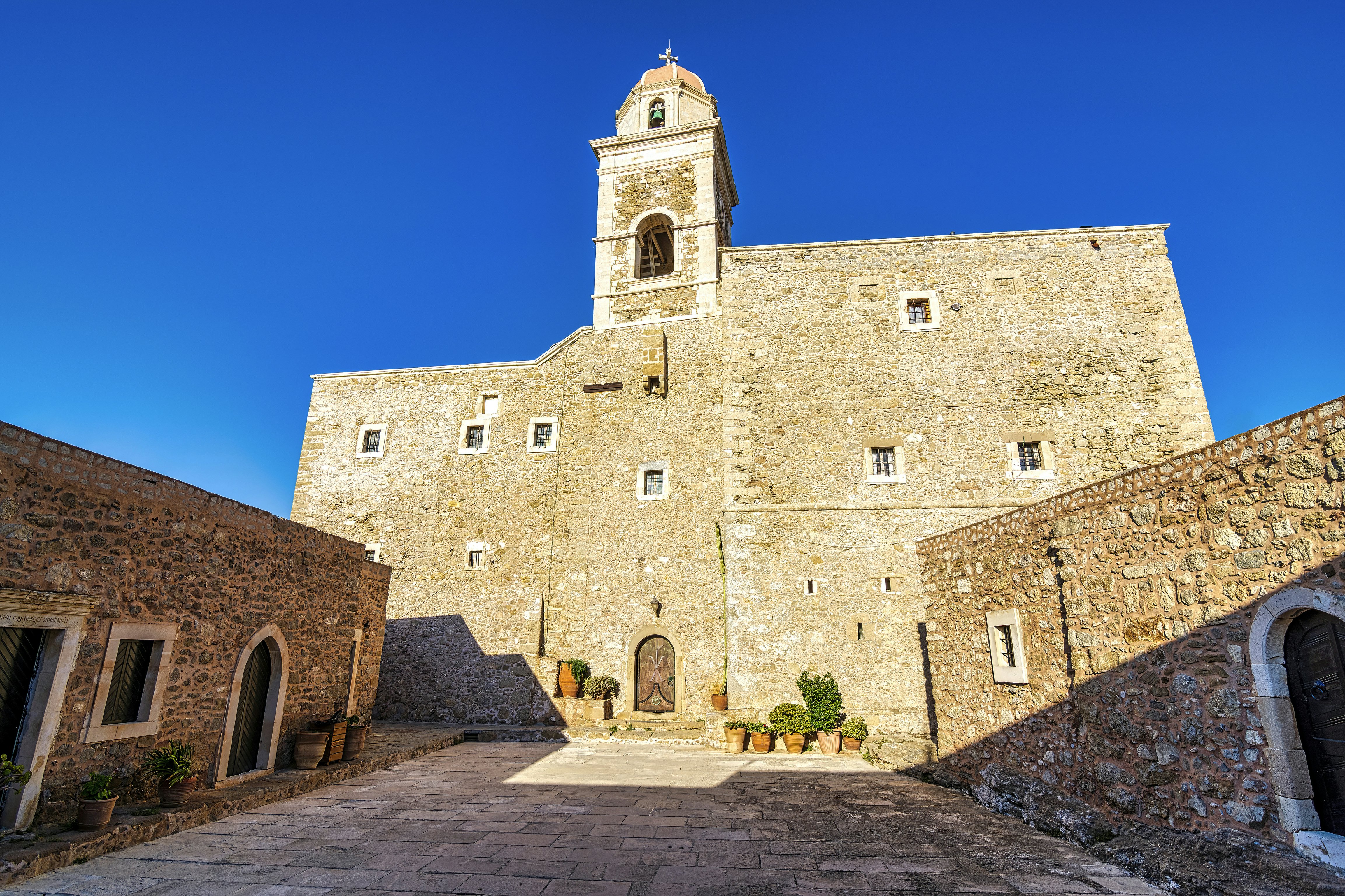 View of Toplou Monastery in the northeastern part of Crete, Greece near the famous palm beach of Vai.
1657680279
cretan, toplou, religious residence, moni