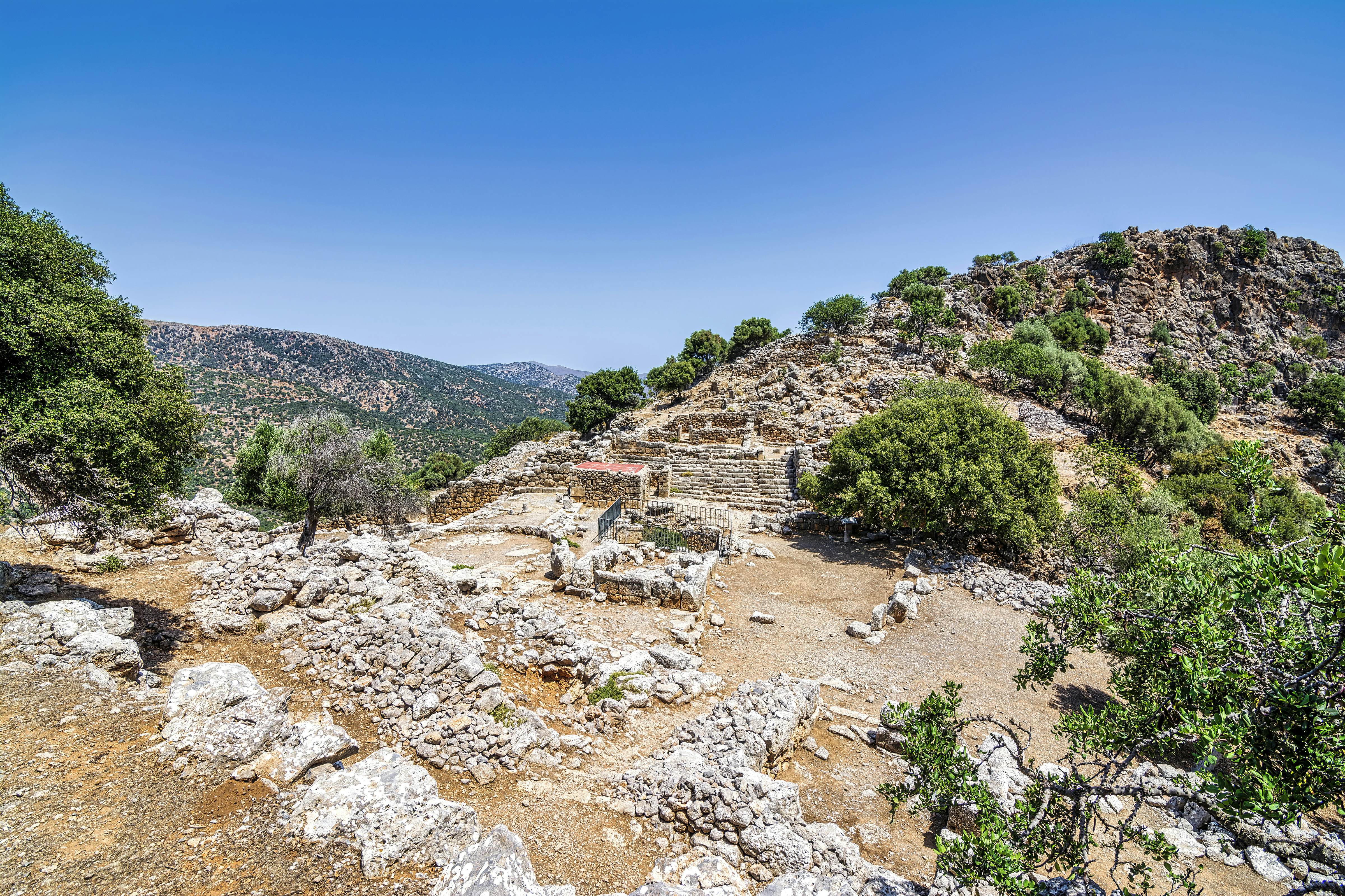 Ruins of the ancient Greek city of Lato,2500 years old near Kritsa, Crete. Lato was one of Crete's most important Dorian city-states, considered the most well-preserved city of the classical Hellenistic period. Built between two hills, in a strategic location, offers defensive coverage to the entire city.
1676789477
civilisation, archeology, archeological, dorian, cretan, classic greece, lato, ancient town of lato