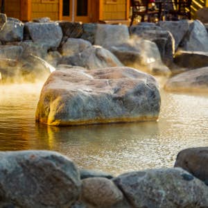 Hot springs near Dawson CIty, Yukon, Canda 