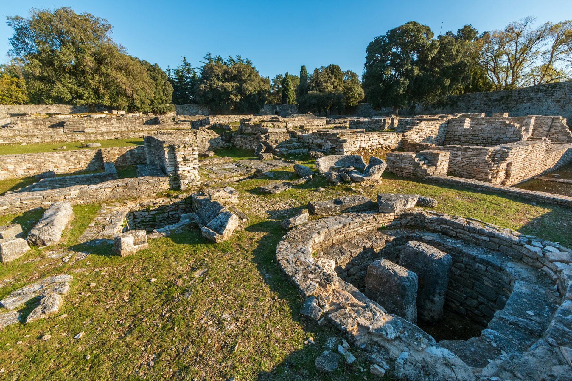 Ruins of the Byzantine city Castrum on the Veliki Brijun Island