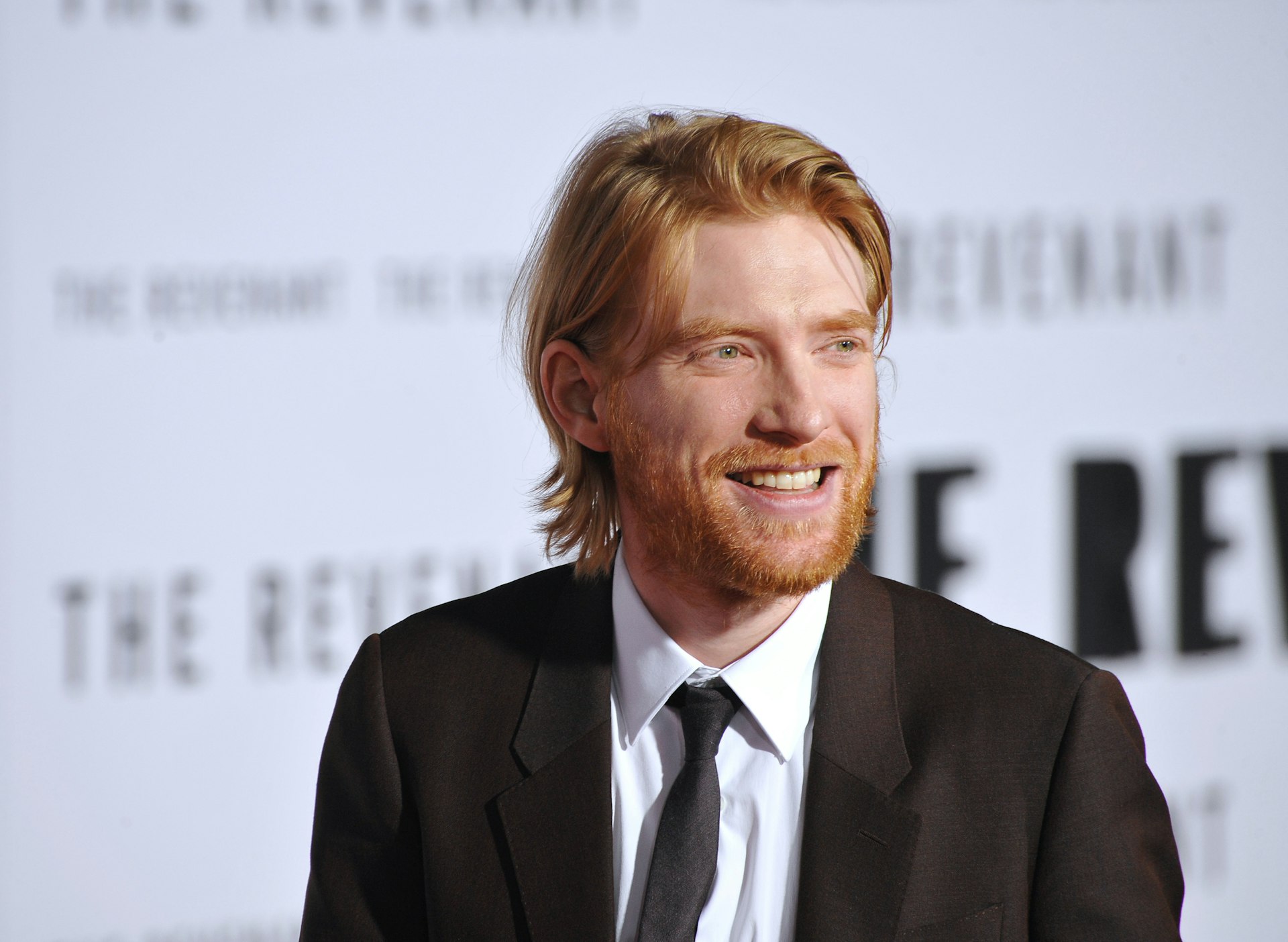 Actor Domhnall Gleeson at the Los Angeles premiere of movie "The Revenant" at the TCL Chinese Theatre, Hollywood.