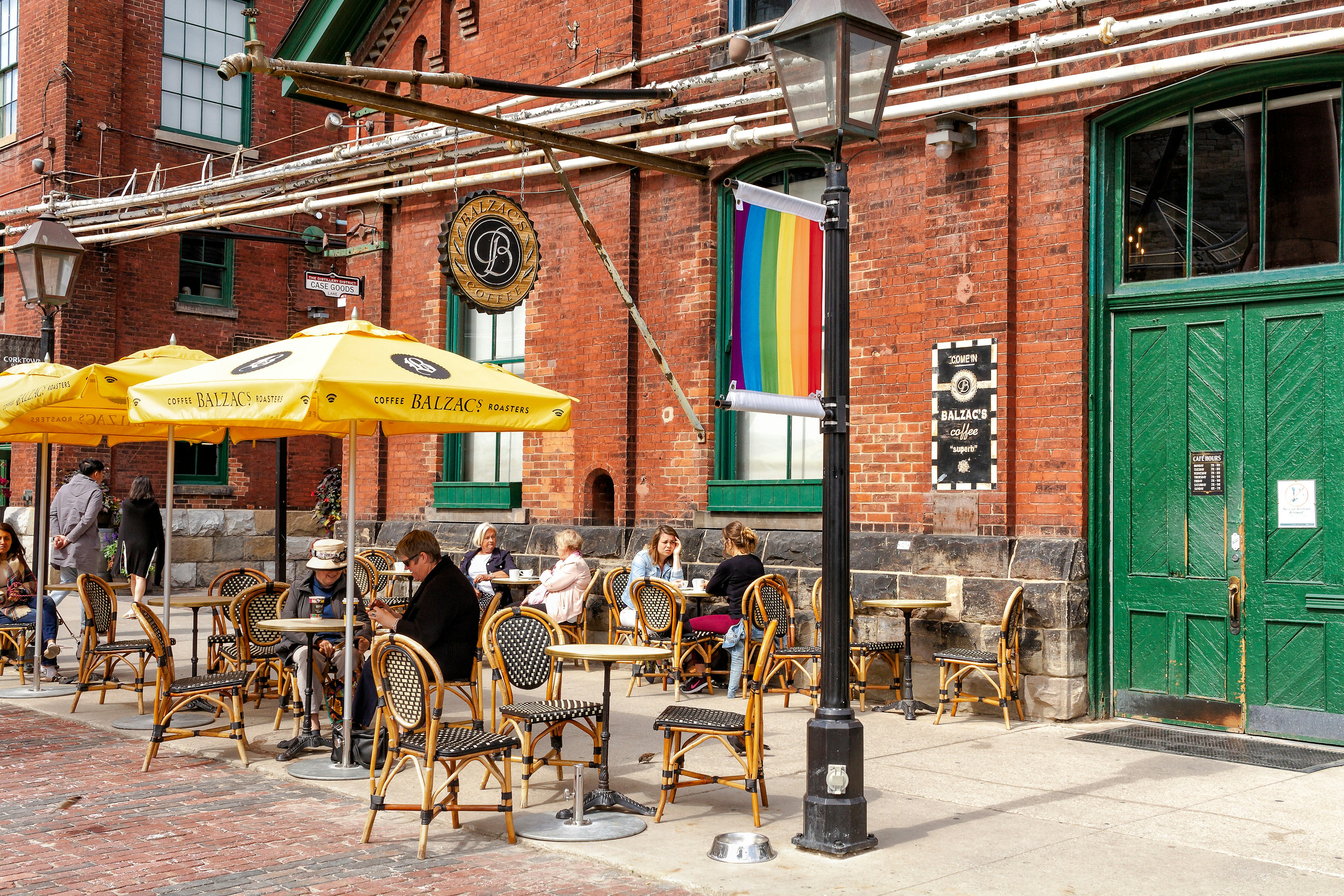 Visitors of local business in the Distillery District.