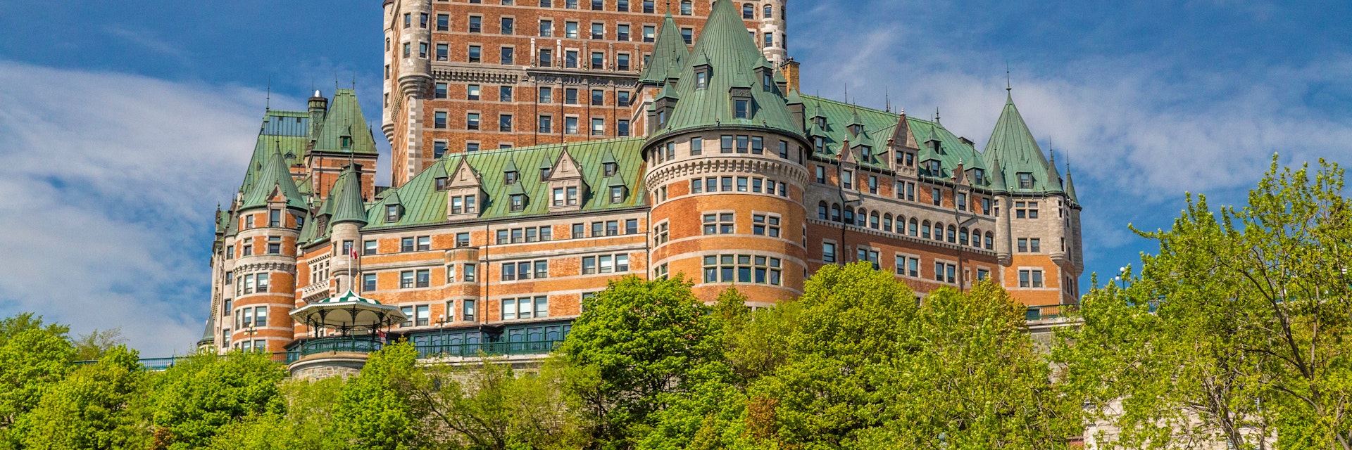 Low-angle view of Chateau Frontenac.
1458223256
architecture, attraction, building, canada, canadian, chateau, chateau frontenac, city, cityscape, famous, french, frontenac, historic, historical, history, hotel, landmark, patina, quebec canada, quebec city, tourism, travel