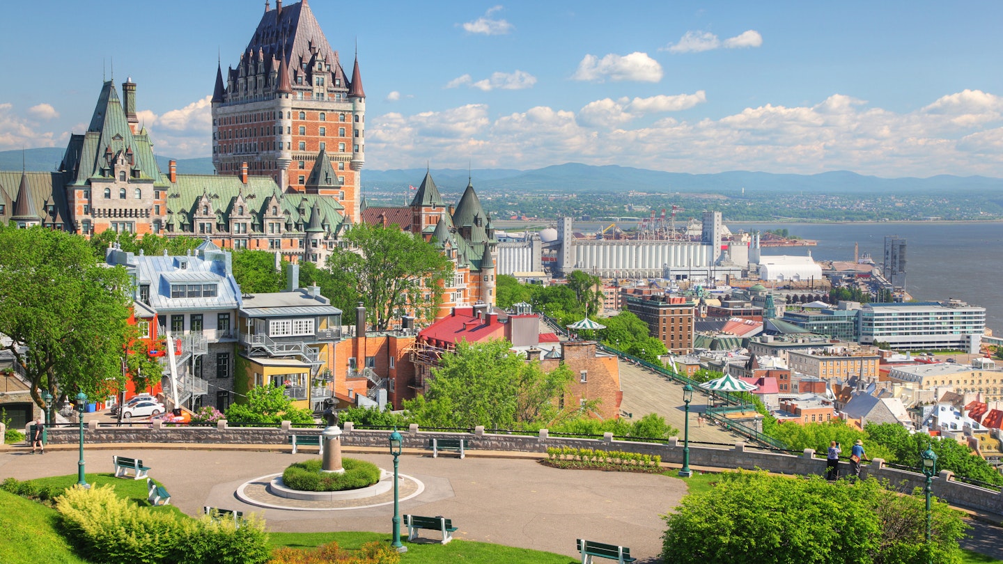 Exterior of Chateau Frontenac in Old Quebec City.
287861729
canada, castle, chateau, city, day, destination, frontenac, historic, historical, landmark, old, park, quebec, summer, tourism, town, travel, vintage
