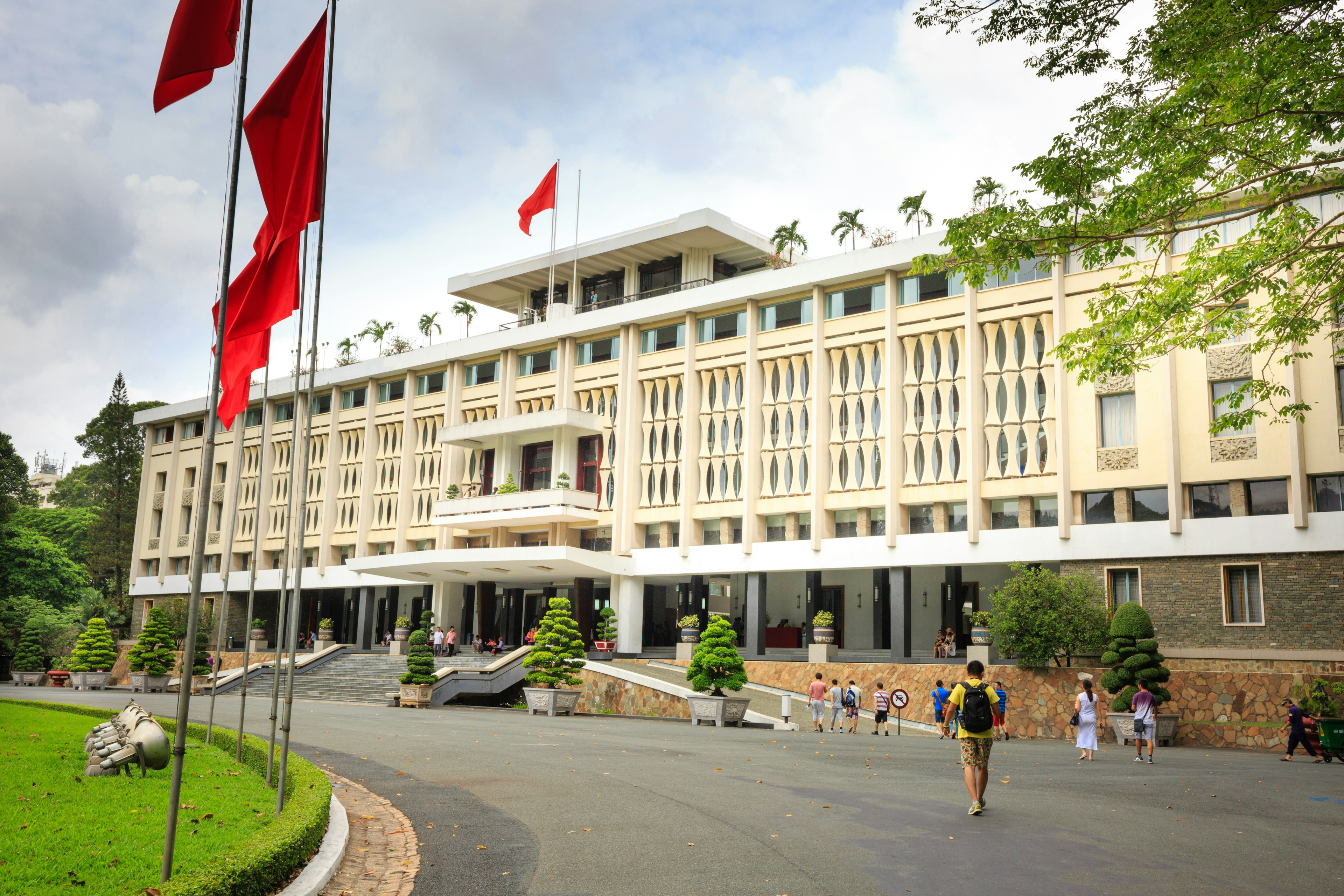 The Reunification Palace is a classic piece of Vietnamese moderninst architecture. Quang Nguyen Vinh/Shutterstock