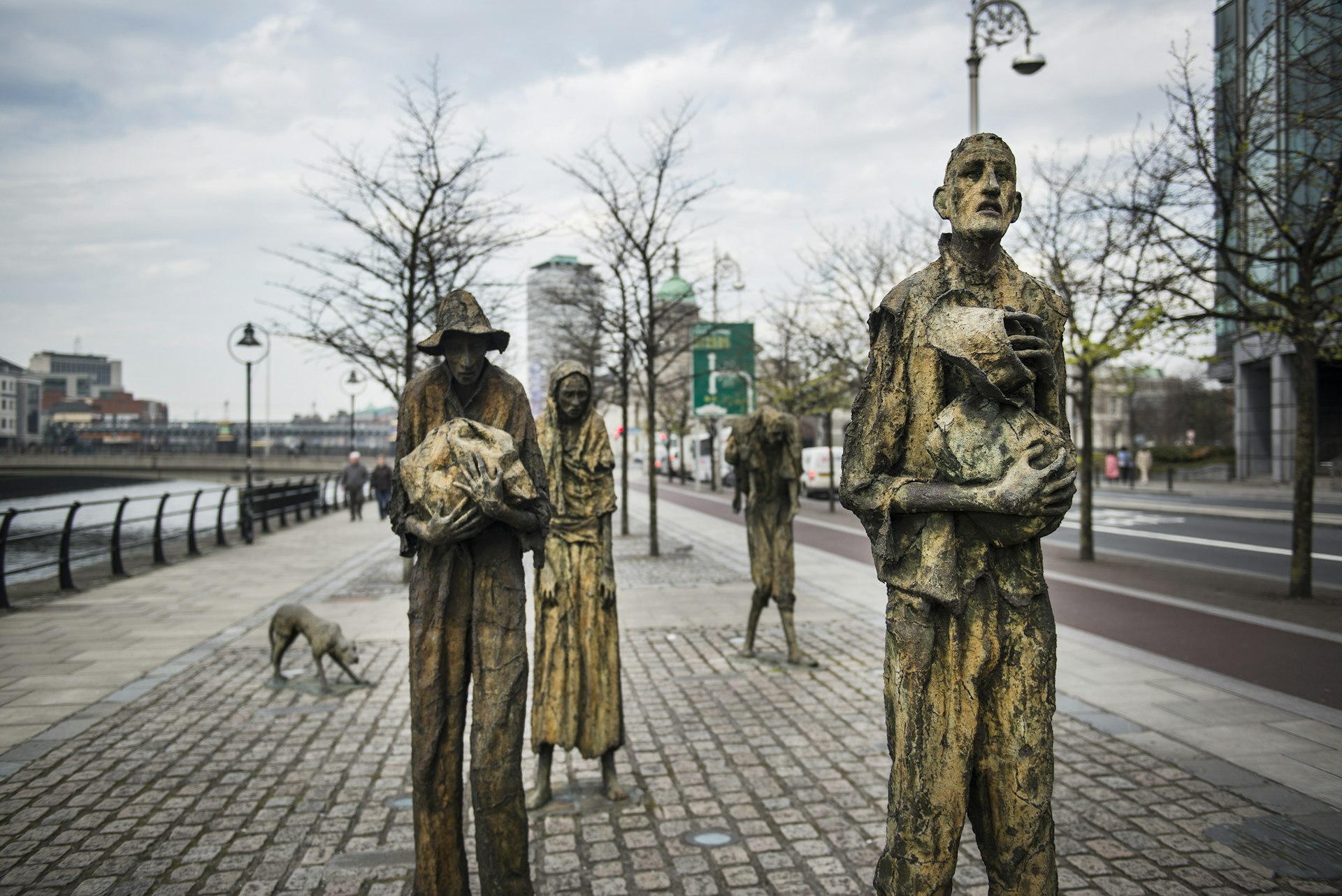 The Great Famine or Great Hunger monument, Dublin, Ireland