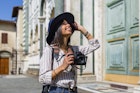 Florence will leave you staring in wonder but don't forget to take some photos
1158877727
building, camera, casual, dark hair, emotion, emotional, female tourist, florence, image, leisure, sightseeing, urban, woman, young