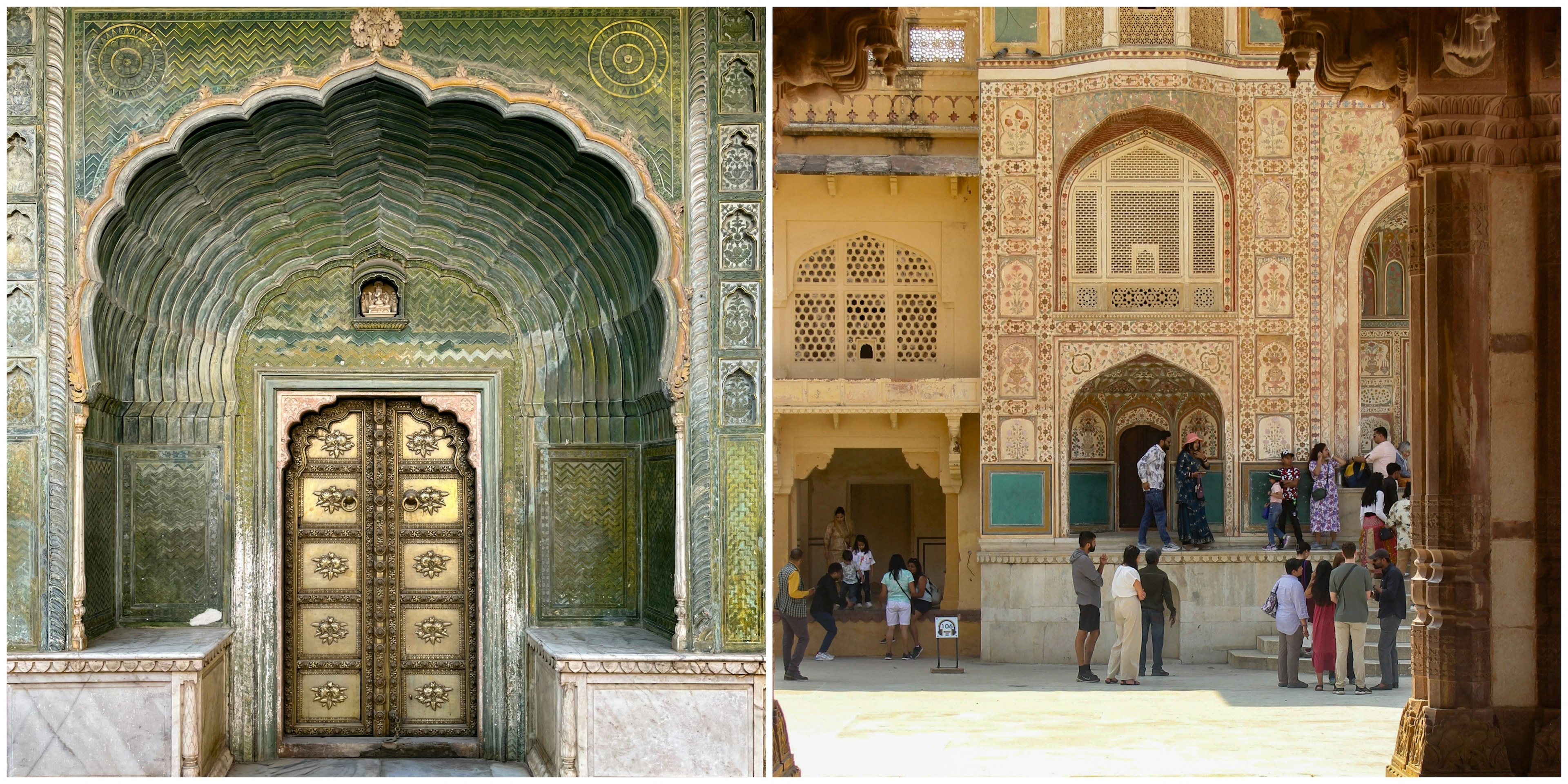 L: Lehariya Gate. R: Gates of Amber Fort