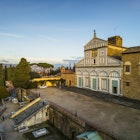 View of the facade of San Miniato church. The facade of San Miniato is one of the masterpieces of Florentine Romanesque architecture
1441920478