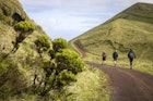 Rear view of a group of hikers in the central highlands of SÃ£o Jorge island in the Azores.
Rear view of a group of hikers in the central highlands of São Jorge island in the Azores.
1457415636