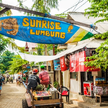 Streets Of Gili Trawangan, An Island Located In Between Bali And Lombok Island. Gili Trawangan, Indonesia. (Photo by: Luis Martinez/Design Pics Editorial/Universal Images Group via Getty Images)
1912158291
boat, building, color, colour, display, for, goods, group, less, resort, shop, transport, tropical, urban