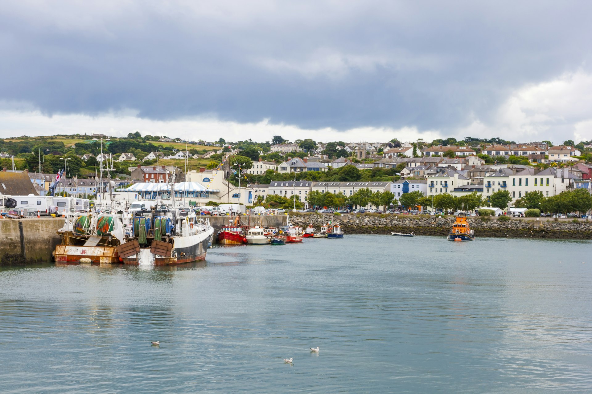 Fishing boats docked in Howth Harbour, Dublin
