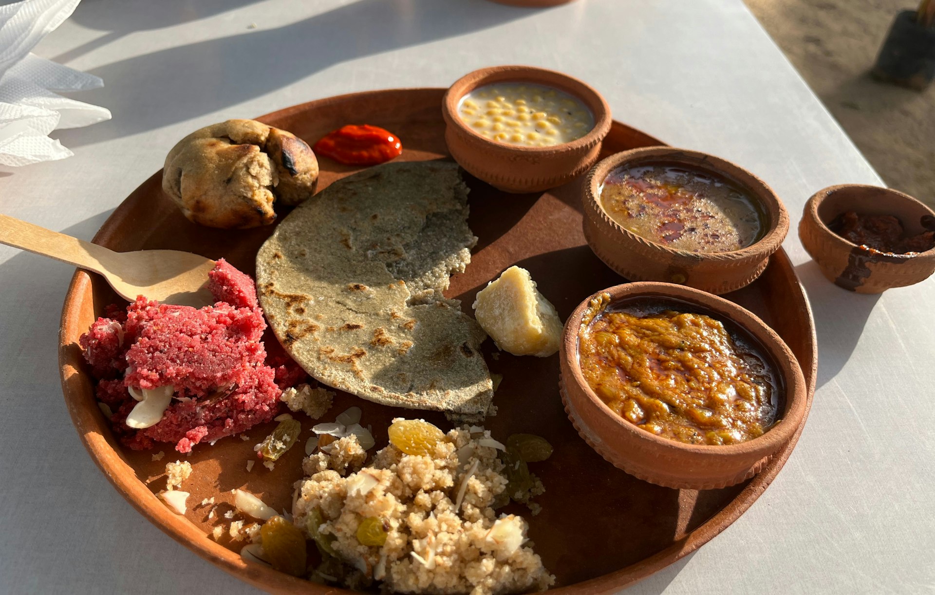 Colorful plate of Thali