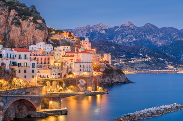 Atrani, Italy along the beautiful Amalfi Coast in the evening.; Shutterstock ID 2196433383; GL: -; netsuite: -; full: -; name: -
2196433383
