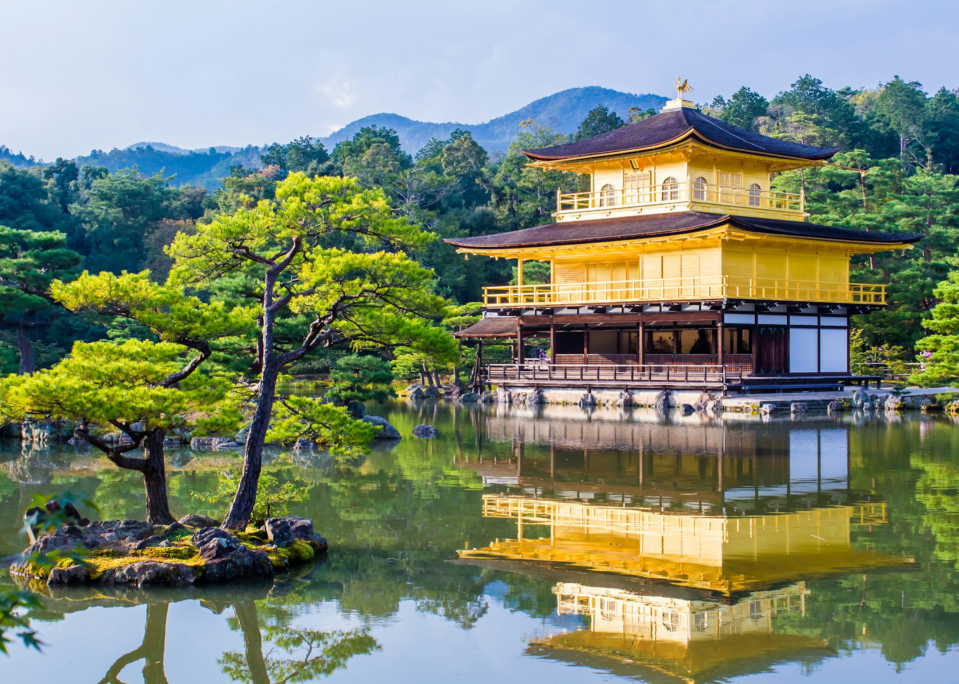 Gold exterior of the Kinkaku-ji (Golden Pavilion), a Zen Buddhist temple in Kyoto, Japan