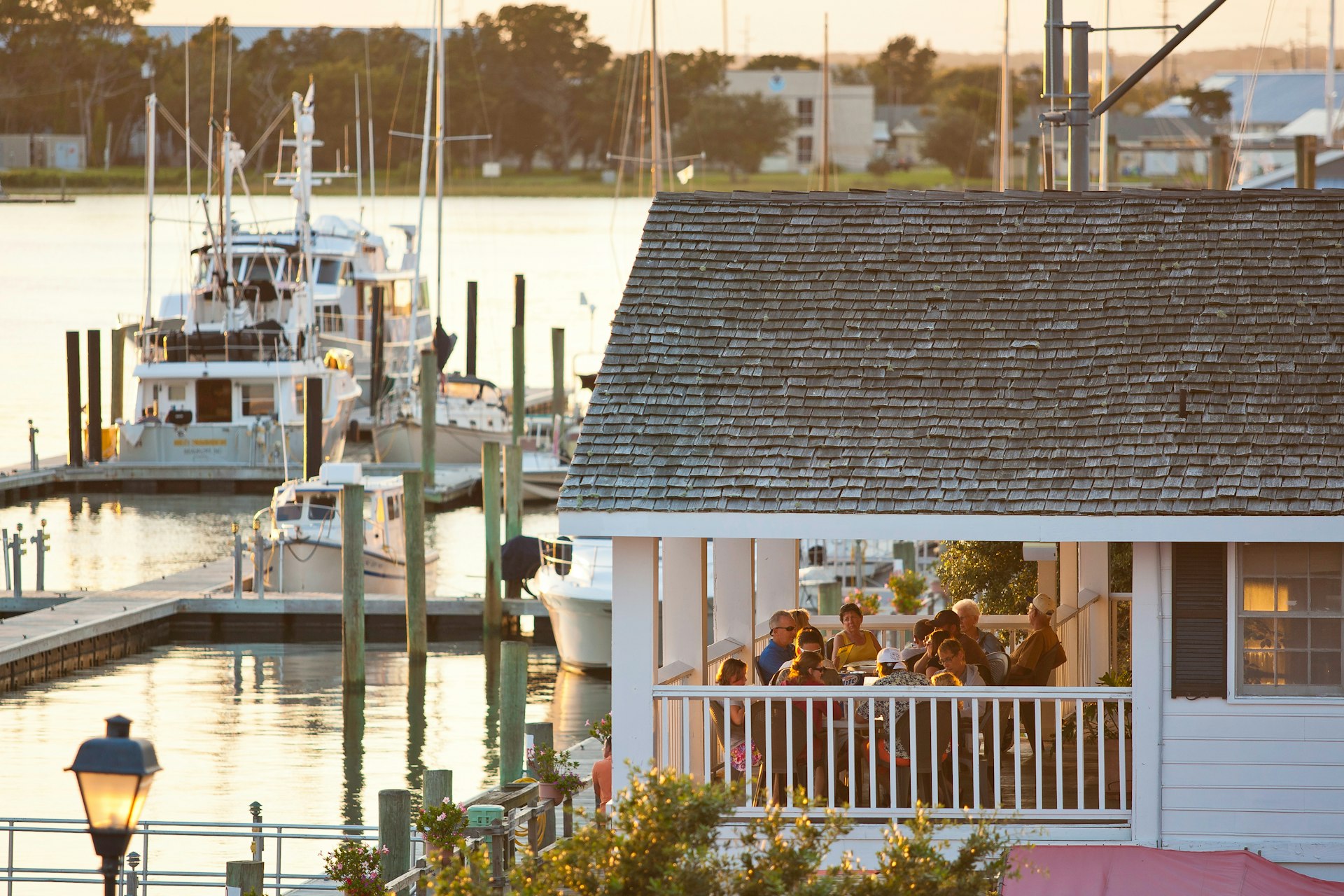 waterfront dining on the Crystal Coast