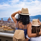 Vacation concept with view of Firenze, Italy from Piazzale Michelangelo.
1195572935
Great view of Florence and Cathedral of Santa Maria Del Fiore. View of Firenze, Italy from Piazzale Michelangelo. © Gulcin Ragiboglu / Getty Images RFC