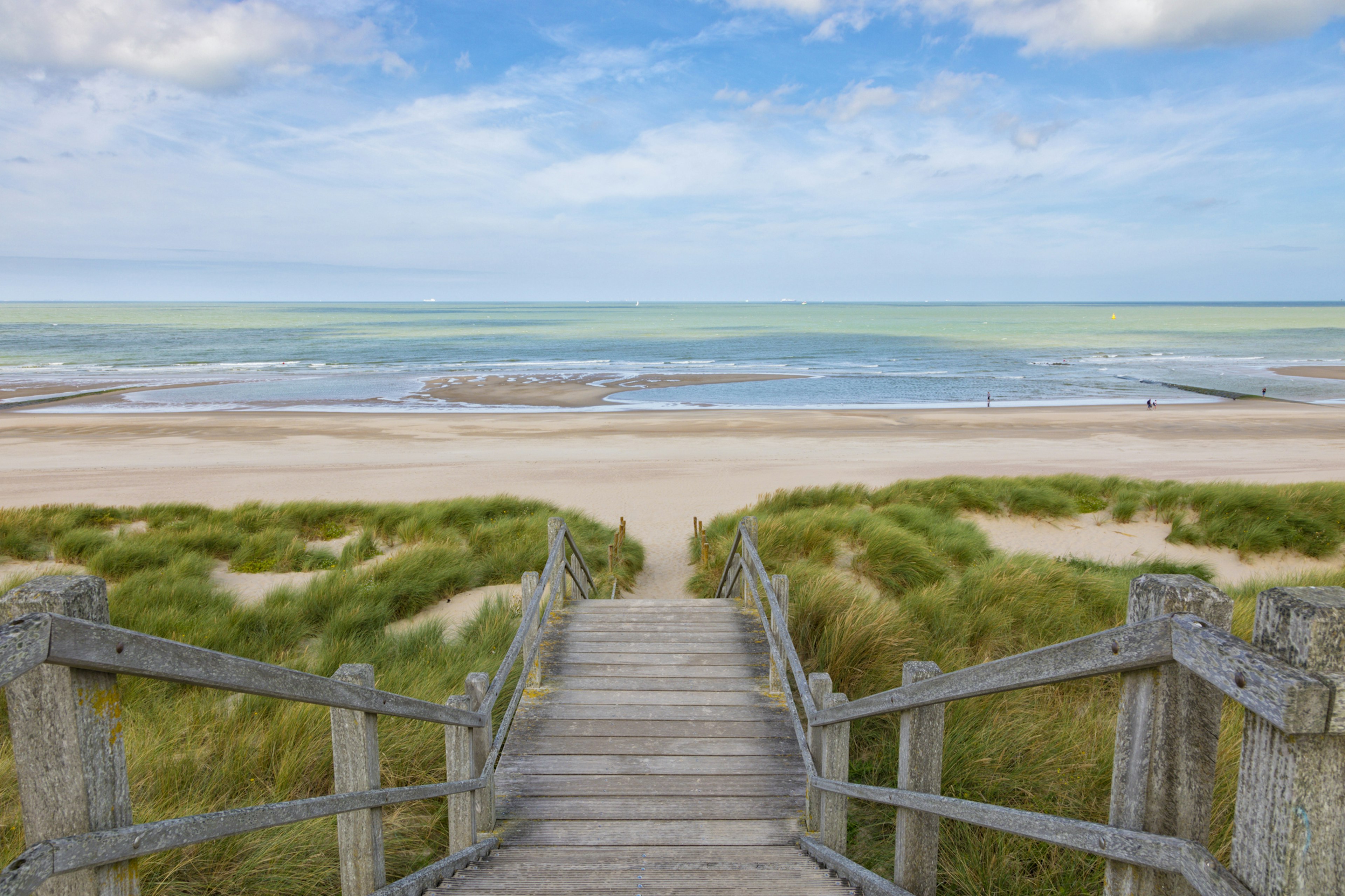 Stairs to Blankenberge beach, Belgium