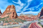 The Zion-Mount Carmel Highway winds it's way towards the cliffs of Zion National Park,Utah
644038130
Zion National Park,Utah,USA - stock photo
The Zion-Mount Carmel Highway winds it's way towards the cliffs of Zion National Park,Utah