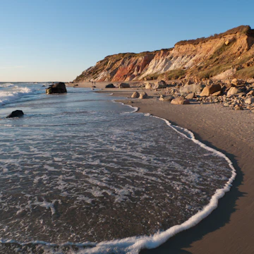 Gay Head, Martha's Vineyard
Square Outdoors Water's Edge Coastal Feature Sunset Sea Beach Massachusetts Color Image Headland Wave Pattern Martha's Vineyard Tide Photography Aquinnah Gay Head Cliff Rocky Coastline