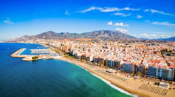 Fuengirola city beach and marina aerial panoramic view. Fuengirola is a city on the Costa del Sol in the province of Malaga in the Andalusia, Spain.
1686289460
aerial, puerto, malaga
