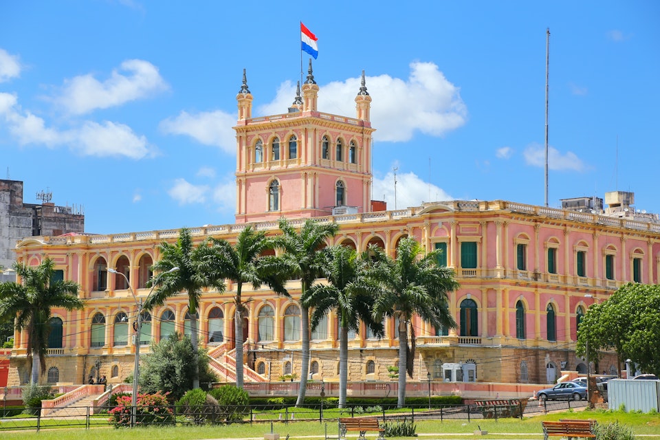 Presidential Palace in Asuncion, Paraguay. It serves as a workplace for the President and the government of Paraguay.
525336822
Asuncion, Government, Facade, Blue, Famous Place, Architecture, Paraguay, Palace