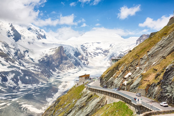 Dramatic view of the Grossglockner, seen from the Kaiser-Franz-Josefs-Höhe in the national wildpark in Tyrol, Austria. Partially snow covered mountains, shot against a partially clouded sky. ; Shutterstock ID 1122269903; GL: 65050; netsuite: Online ed; full: austria road trips; name: Claire N
1122269903