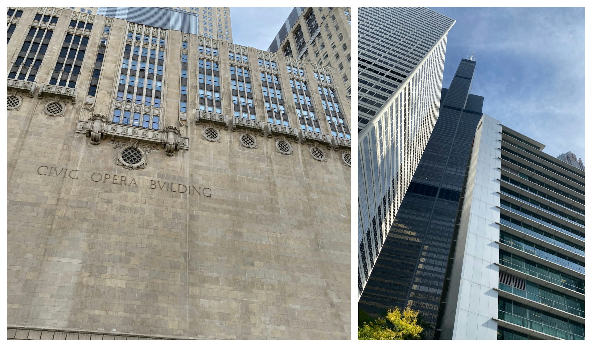 Shots of two buildings 