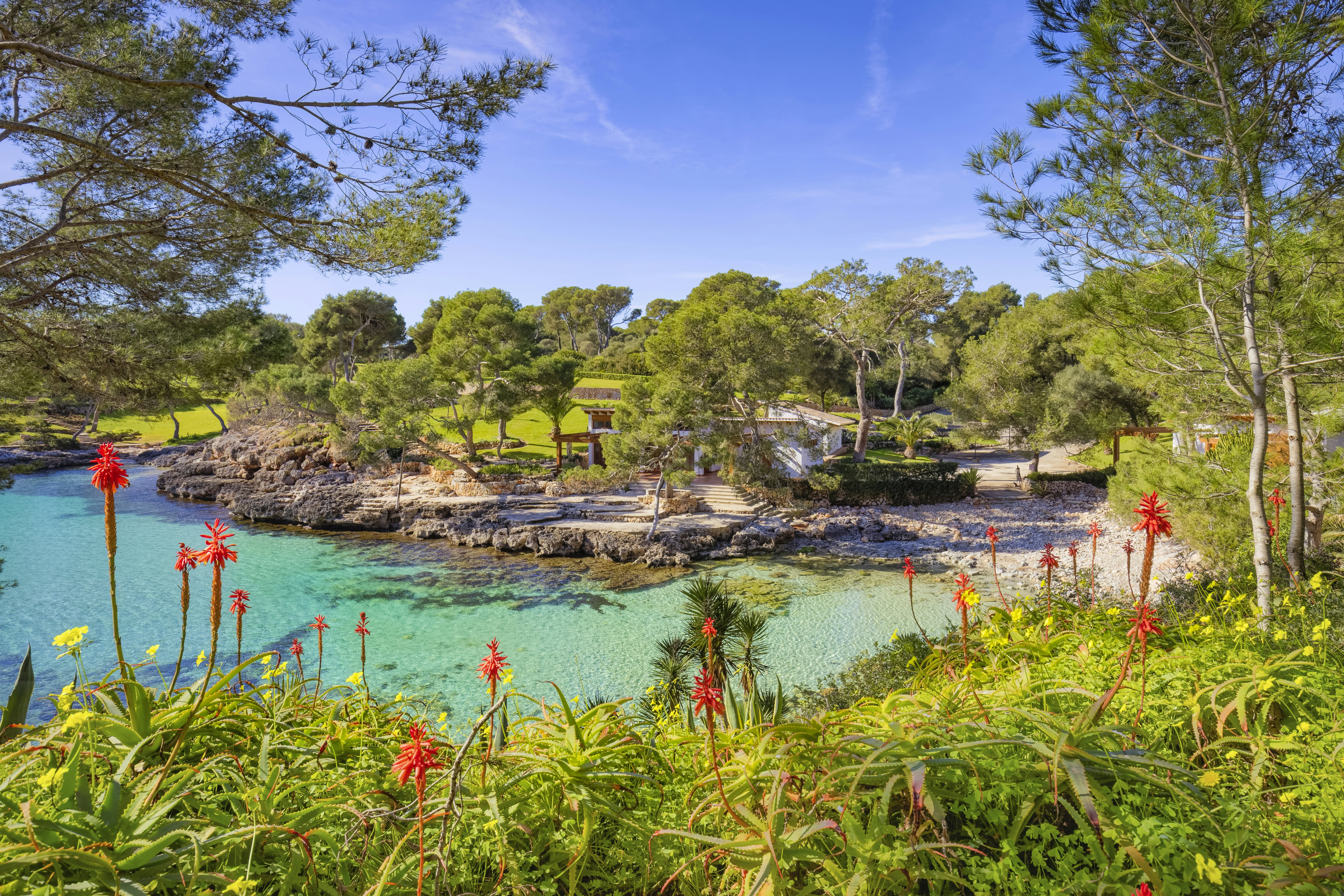 A small secluded cove with rocky surrounds