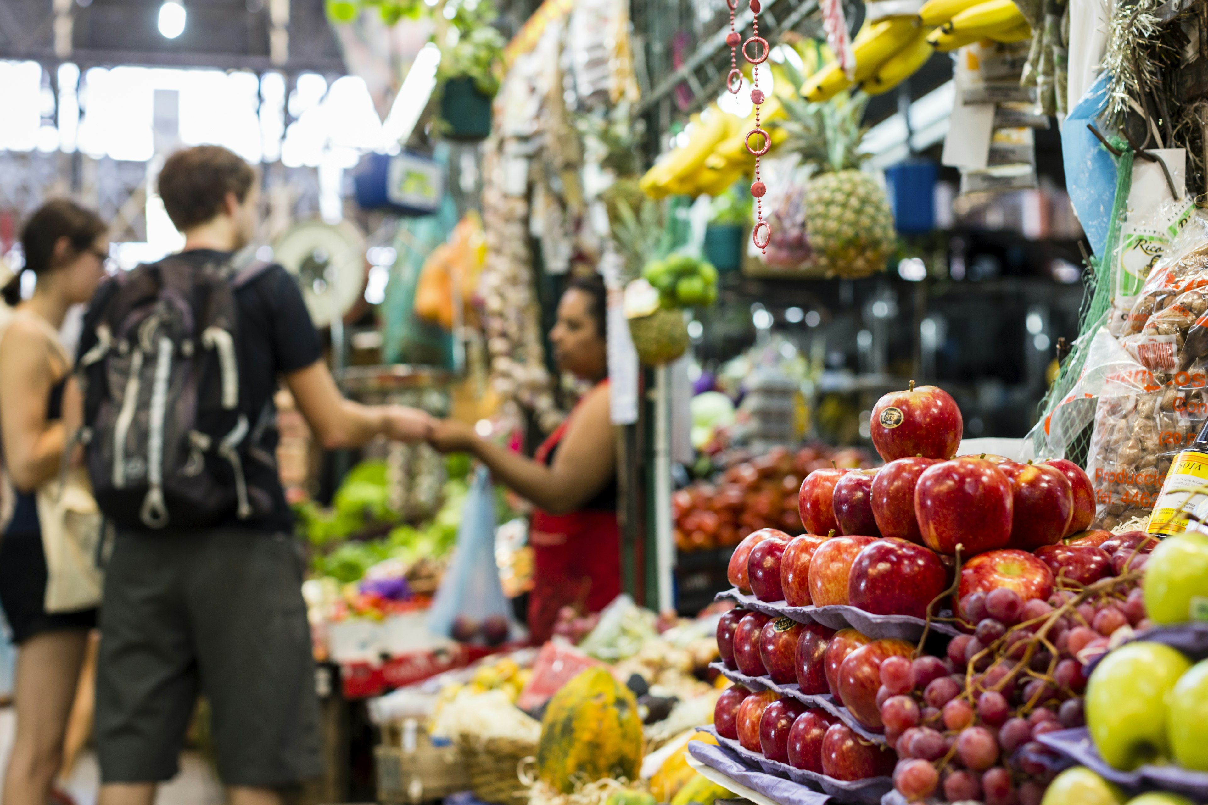 A fruit stall at San Telmo Market, Buenos Aires, Argentina