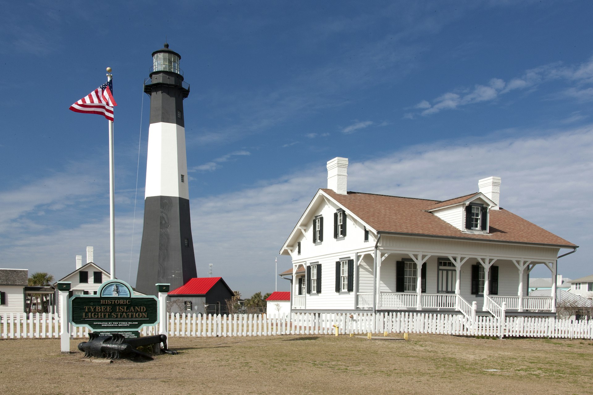 Tybee Island lighthouse and light keepers house