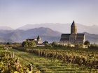 Vineyard and Alaverdi Cathedral with Caucasus Mountains in background.
Lonely Planet Traveller Magazine, Issue 46, Georgia, Grape Expectations