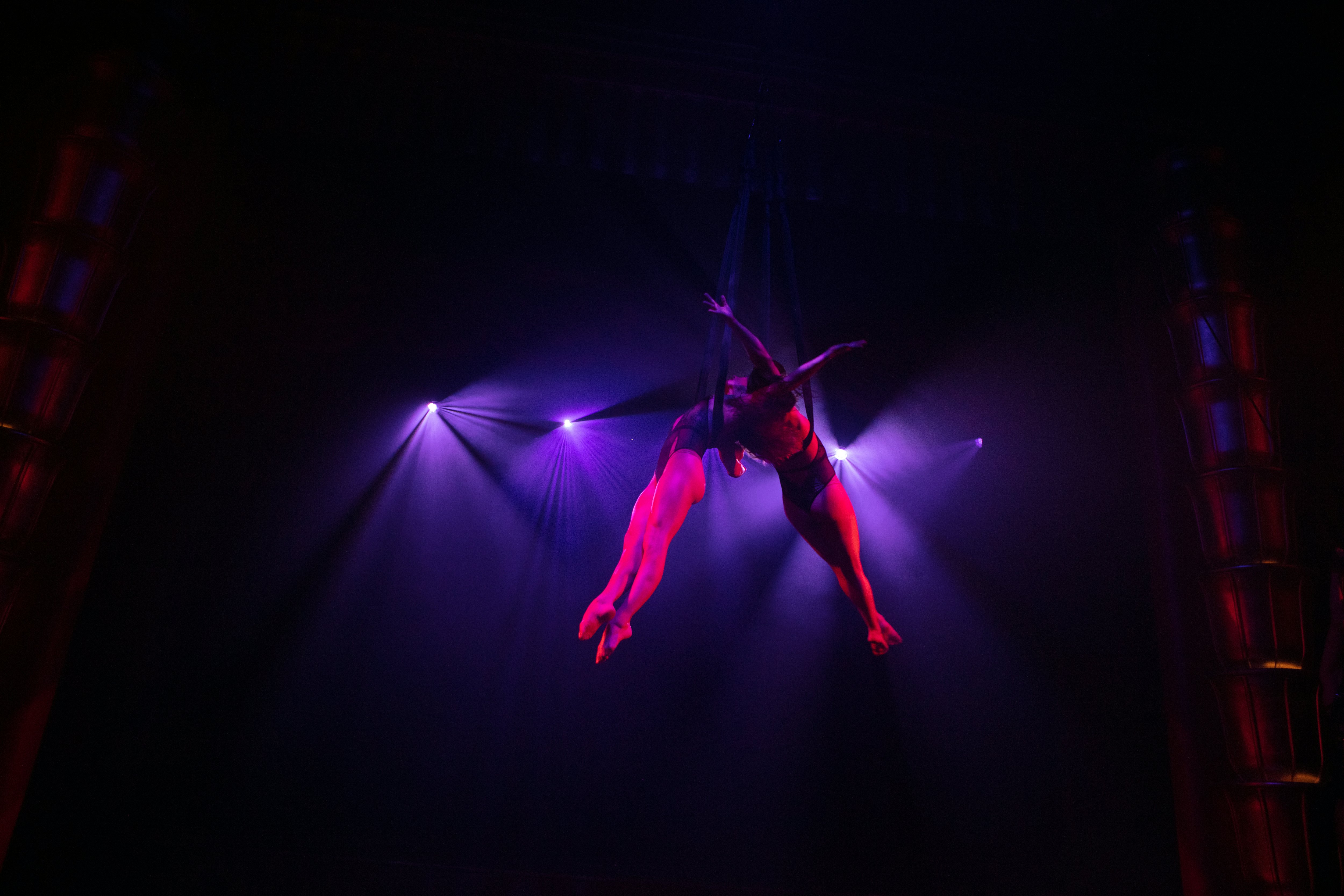 Acrobatic performance at Faena Theater in Miami Beach