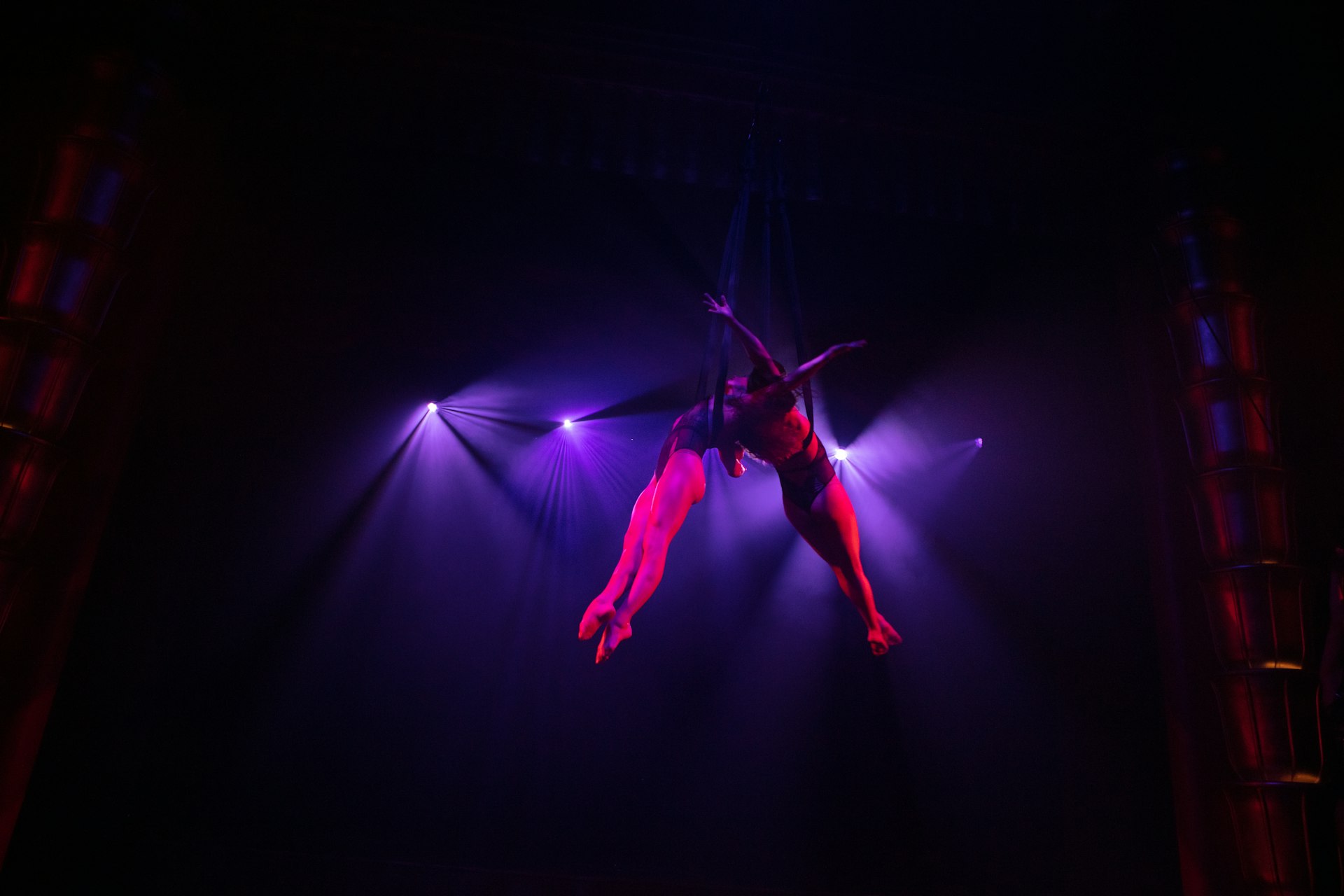 Acrobatic performance at Faena Theater in Miami Beach