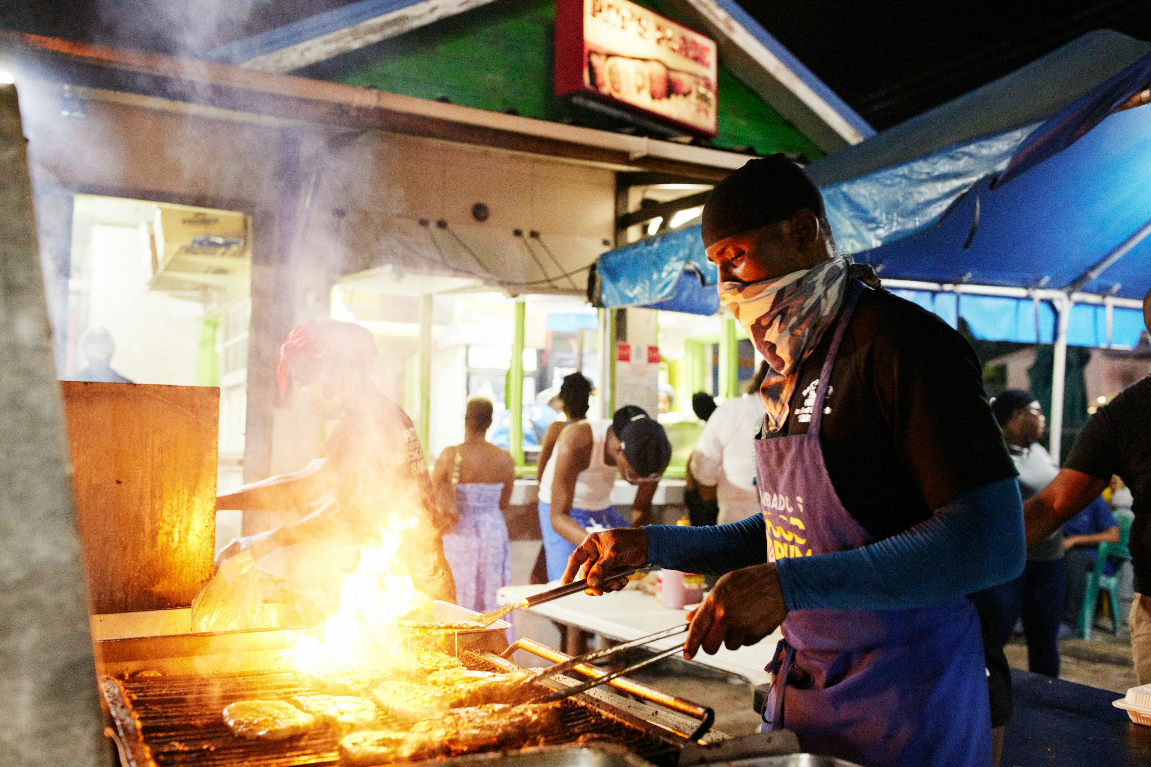 Oistins Fish Market in Barbados