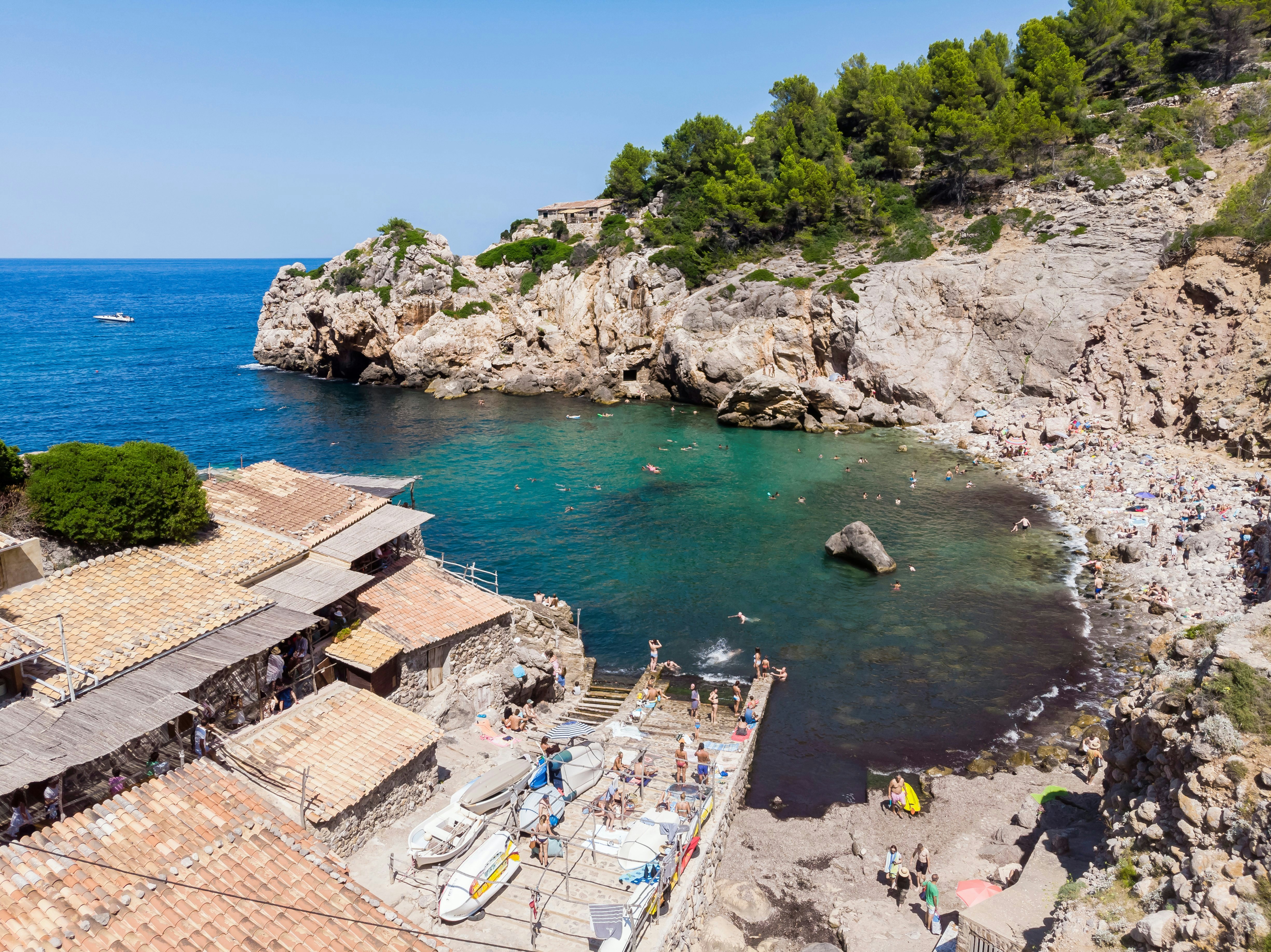 Aerial view of Cala Deia