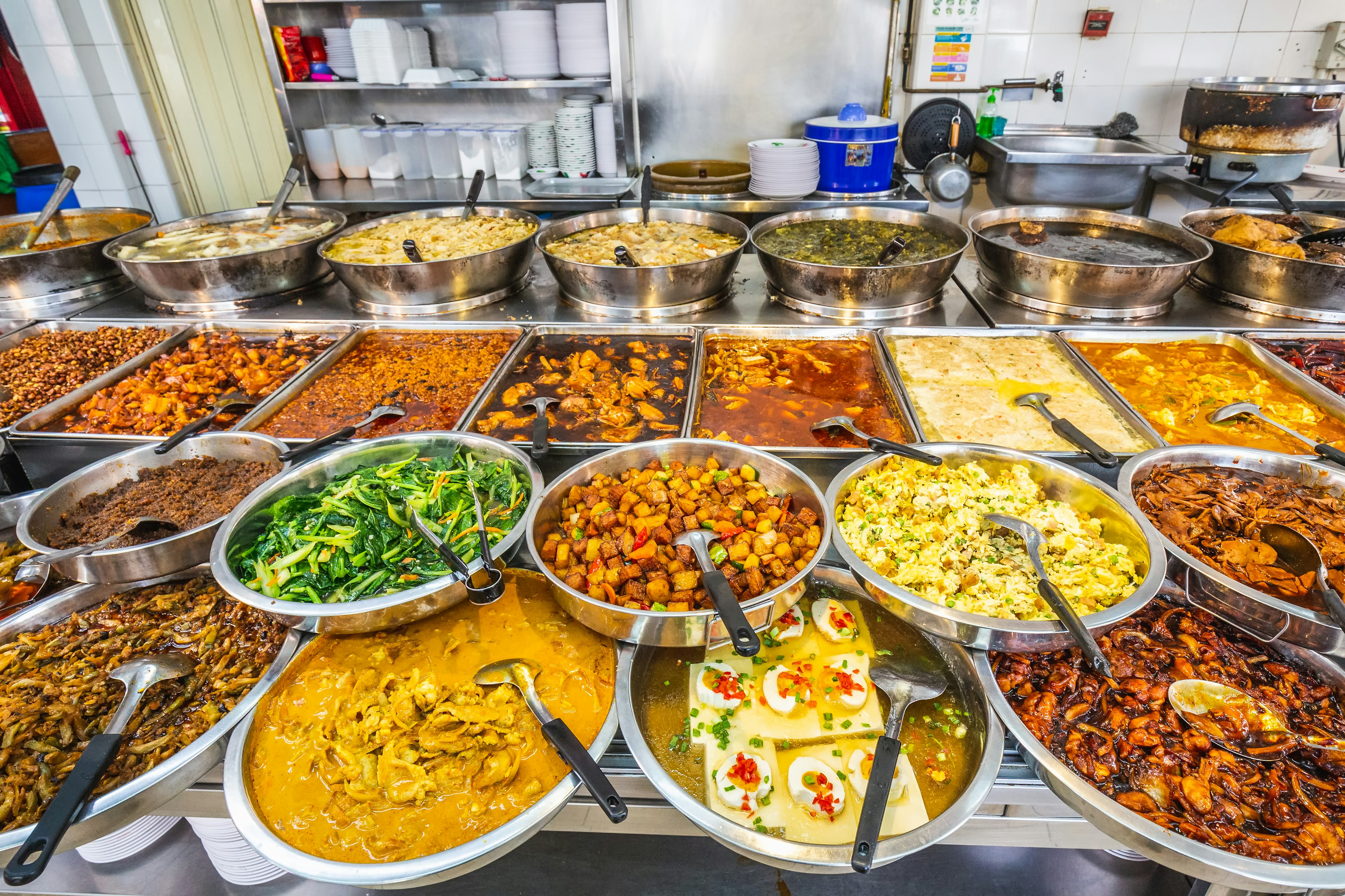 Food street in Singapore