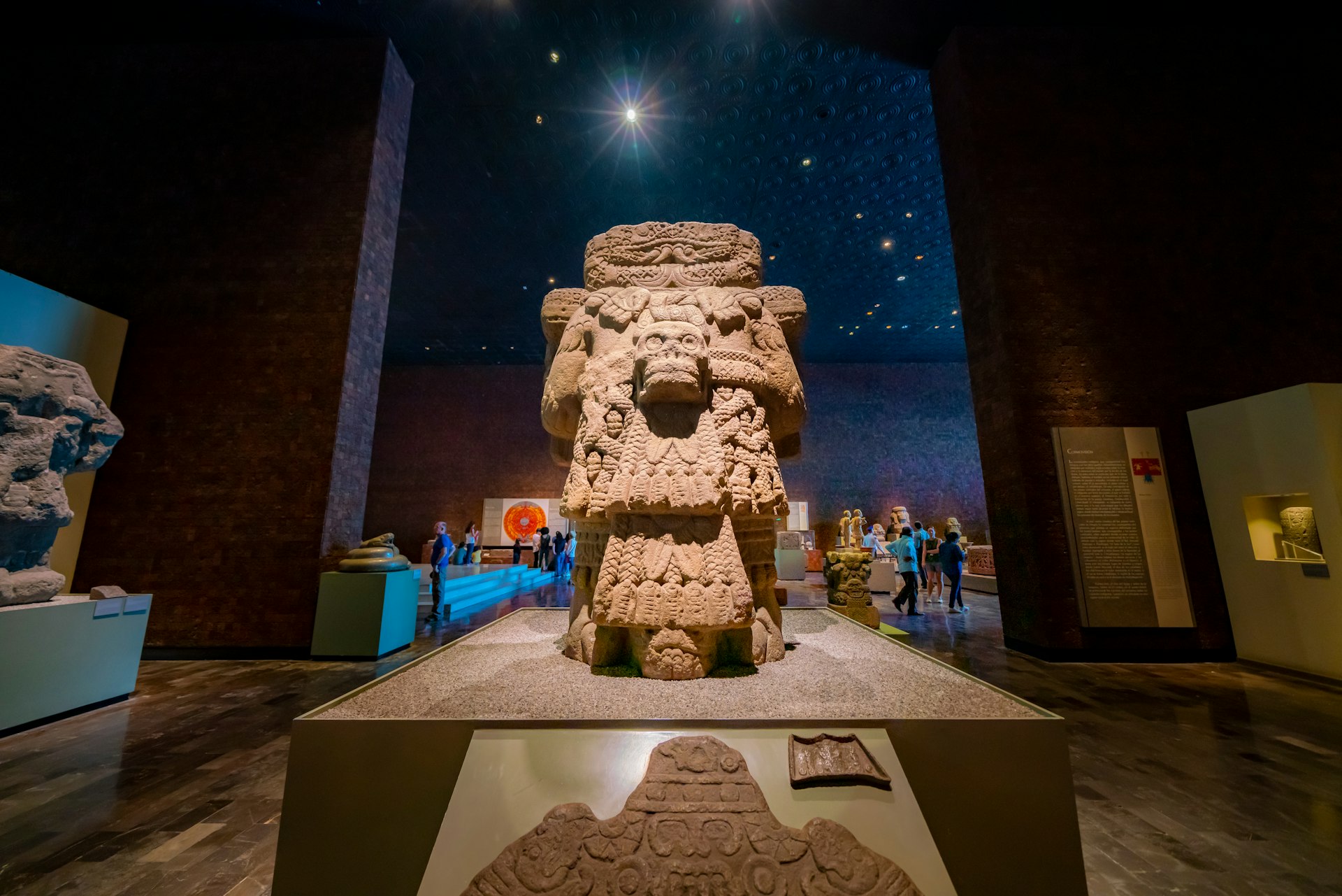 Artworks on display at the National Museum of Anthropology, Mexico City, Mexico