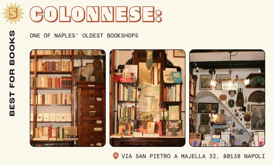 Old books on display in a Naples bookstore