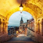 Fisherman's Bastion, dawn in Budapest, Hungary