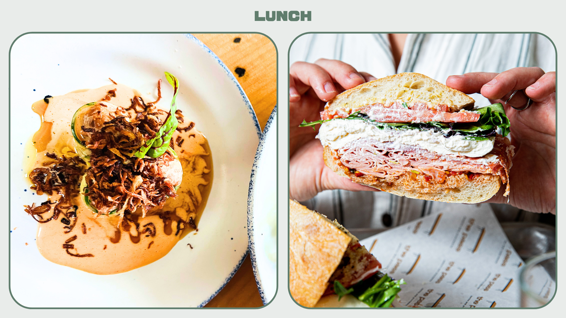 Left: Herd Provisions Right: Italian sandwich from The Pass 