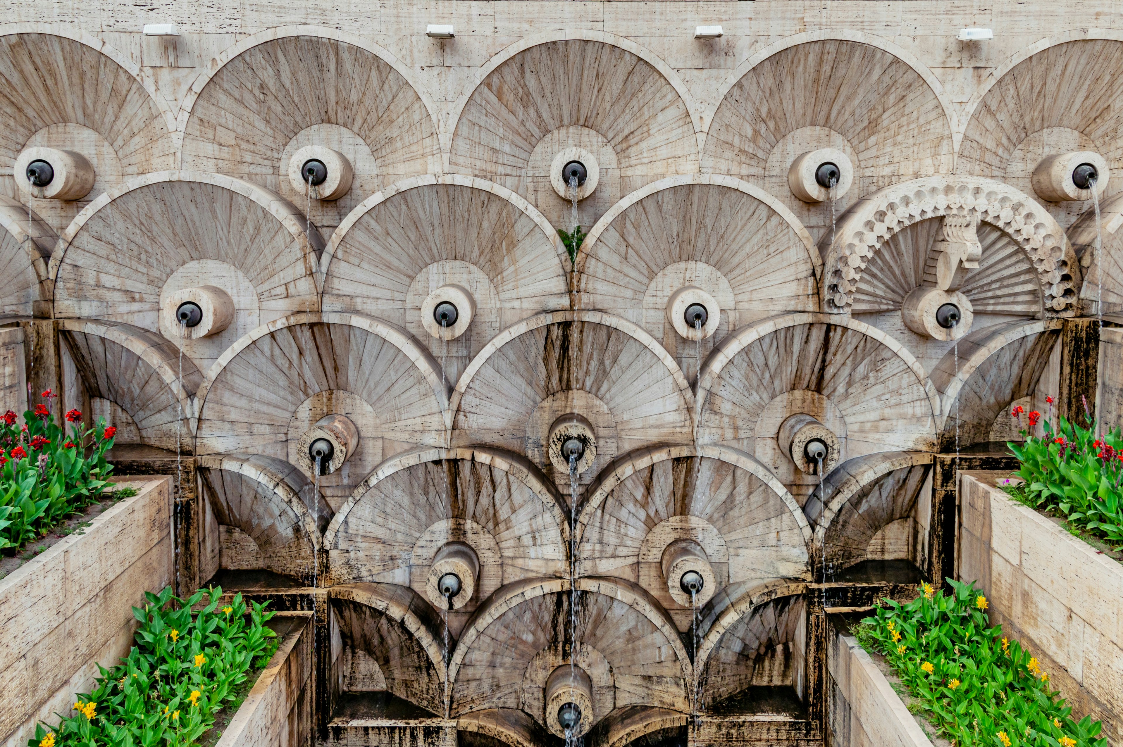 An architectural detail from the Cascade Complex, Yerevan, Armenia