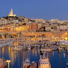 Marseille harbor night