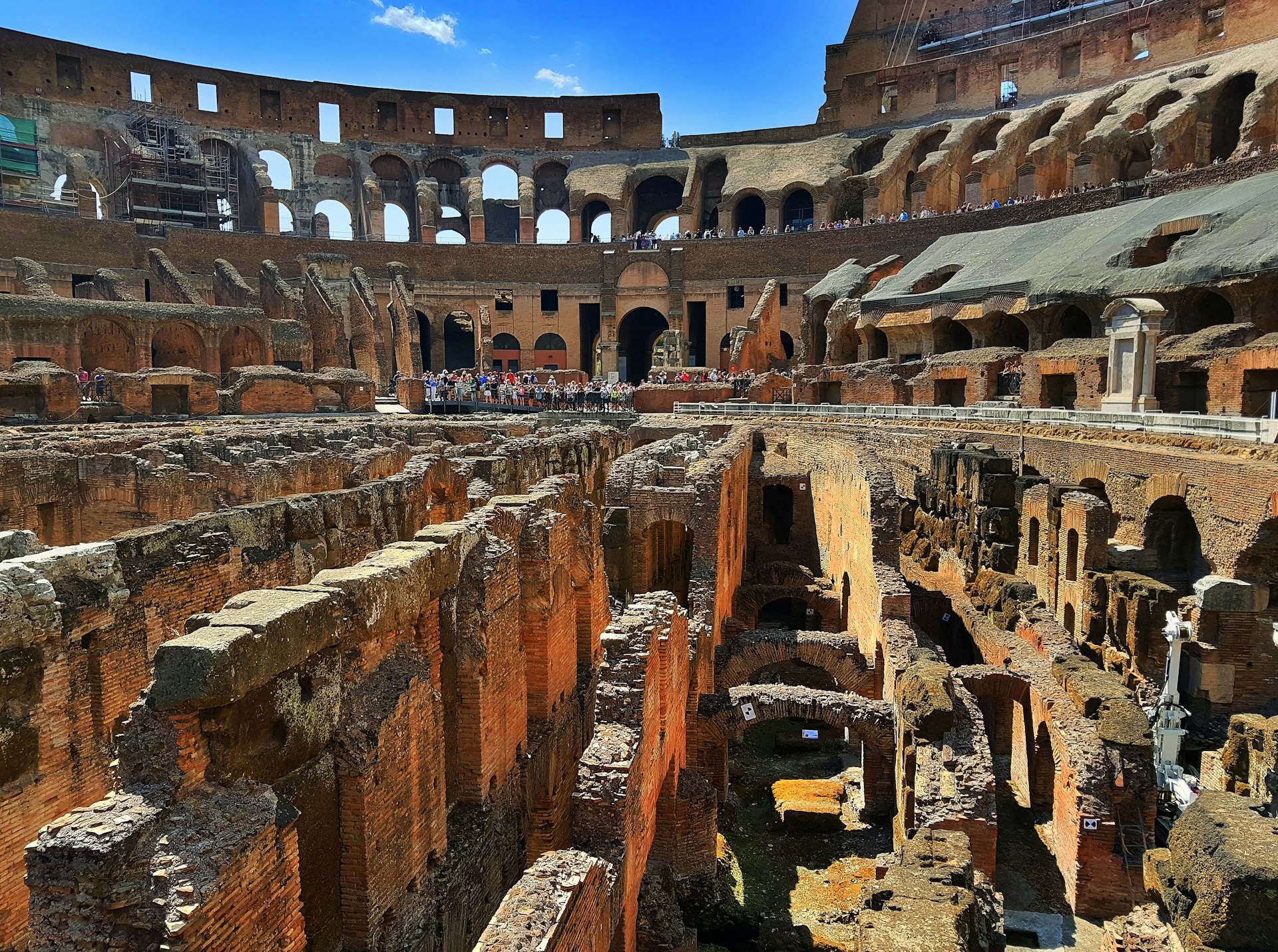  The hypogeum of the Colosseum in Rome, Italy